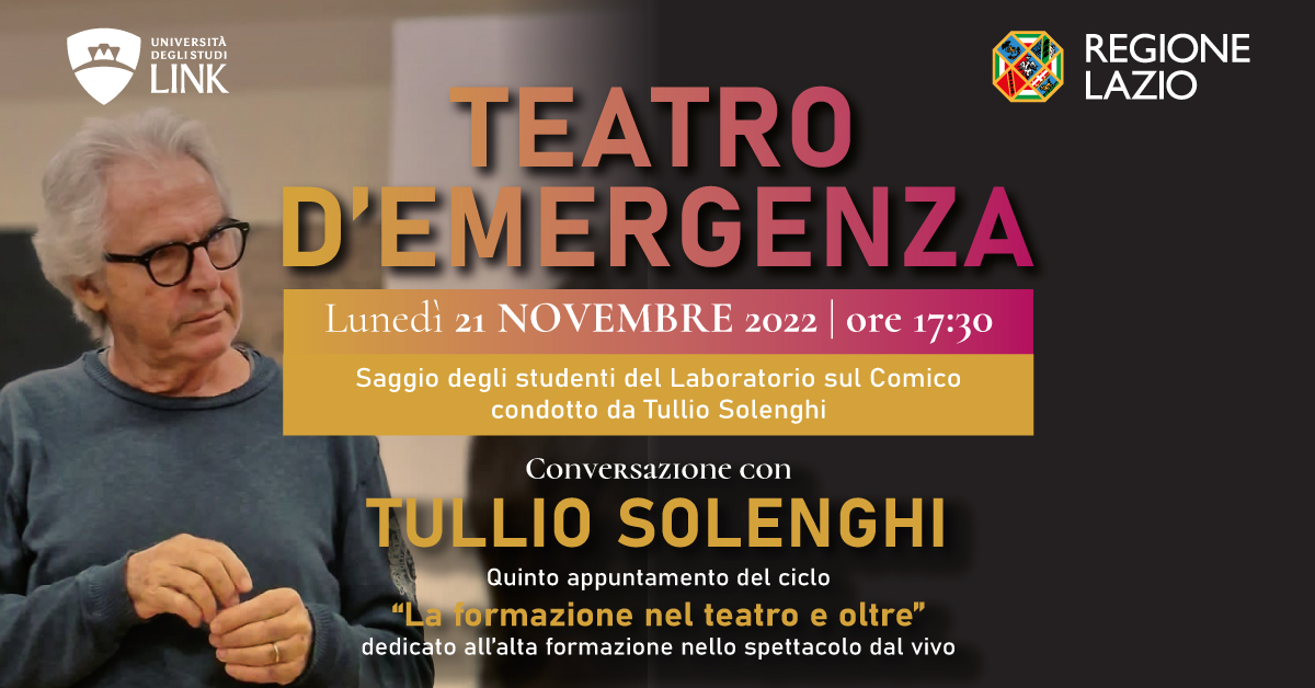 Teatro d'emergenza - Quinto appuntamento - Conversazione con Tullio Solenghi
