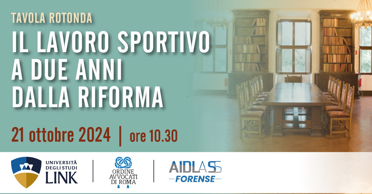 Tavola rotonda: Il lavoro sportivo a due anni dalla riforma