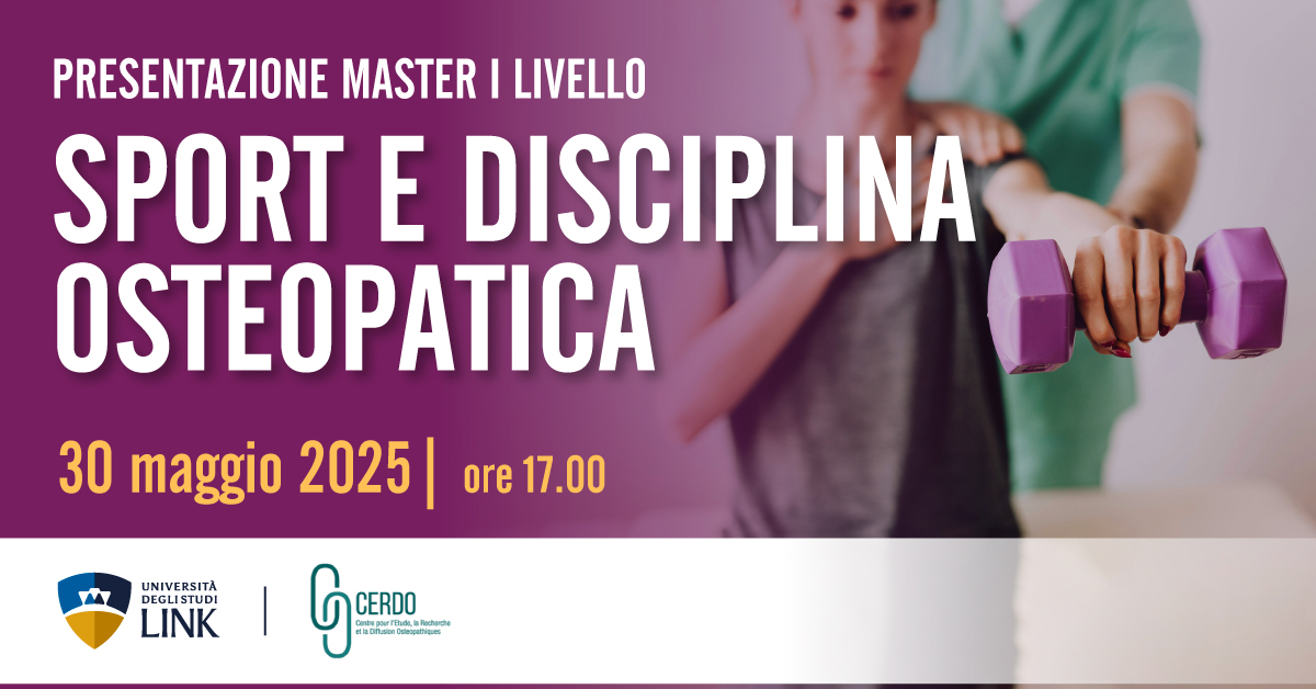 Presentazione Master Sport e disciplina osteopatica