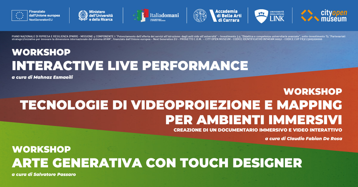 Workshop DAMS - Produzione Audiovisiva e Teatrale